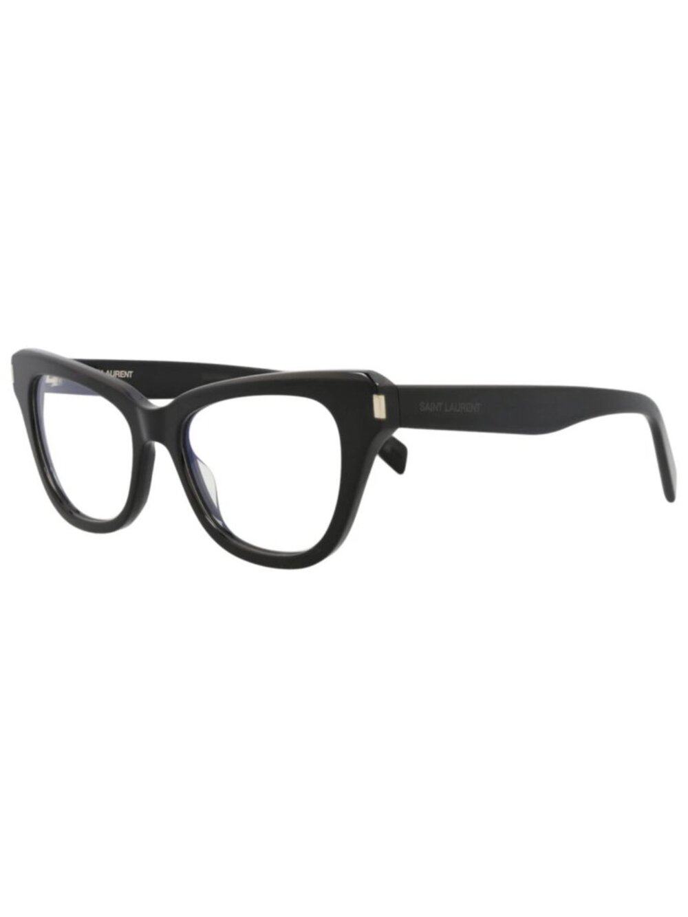 New Saint Laurent Women's Eyeglasses Cat Eye Acetate Frame Black Black